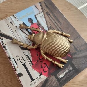 Gold Beetle Decorative Accent